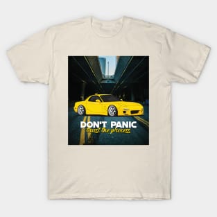 Don't Panic Yellow RX7 T-Shirt